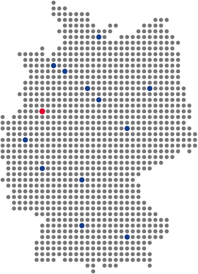 Deutschlandkarte mit Standorten